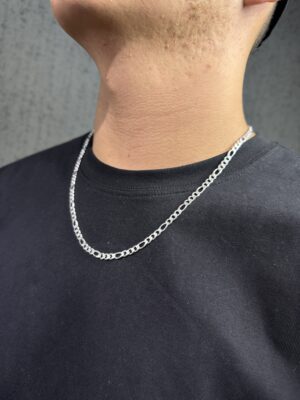 IMG_5537 CADENA GRUMET 3x1 CON ESLABON GUCCI PLATA 925 HOMBRE (6.39GR) 60CM