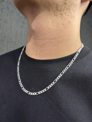 IMG_5539 CADENA GRUMET 3x1 CON ESLABON GUCCI PLATA 925 HOMBRE (19 GR) 60CM