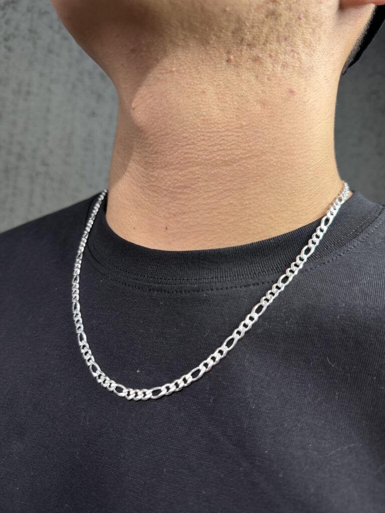 CADENA GRUMET 3x1 CON ESLABON GUCCI PLATA 925 HOMBRE (19 GR) 60CM
