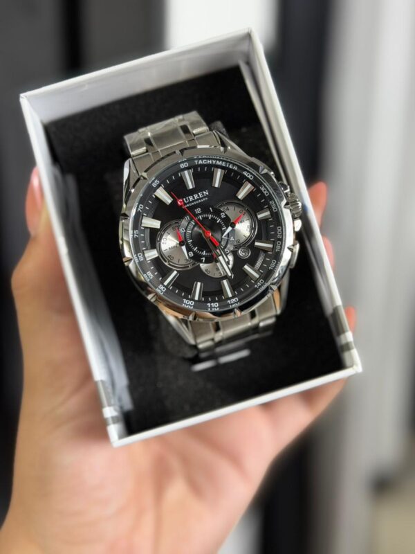 RELOJ CURREN METALIZADO-GREY-BLACK-RED M8363