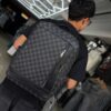 MOCHILA LV CUADRO NEGRO-AZUL 250101