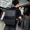 MOCHILA CH DOBLE BOLSILLOS GRIS-NEGRO 250610