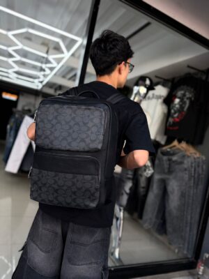 MOCHILA CH DOBLE BOLSILLOS GRIS-NEGRO 250610