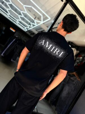 POLERA AMIRI BLACK-WHITE BRILLANTE OVERSIZE JH98001