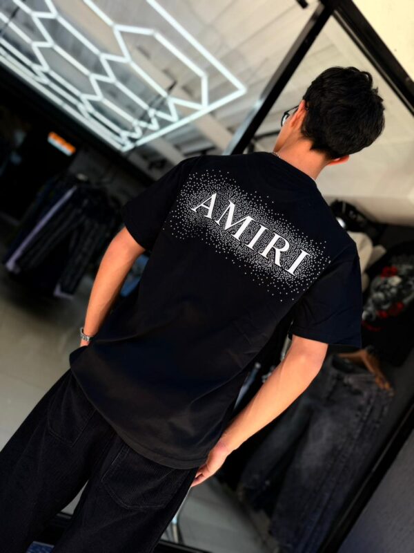 POLERA AMIRI BLACK-WHITE BRILLANTE OVERSIZE JH98001
