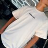 POLERA ESSENTIALS WHITE-BLACK OVERSIZE JH98002