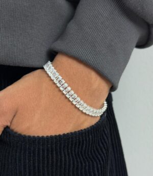 PULSERA TENNIS CON CIRCONES LEY 925 CABALLERO (11GR) 20CM