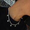 CADENA VAN CLEEF TREBOL SIMPLE CON ZIRCON PLATA 925 UNISEX (14GR) 48CM