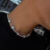 CADENA VAN CLEEF TREBOL CON ZIRCON PLATA 925 UNISEX (10GR) 45CM