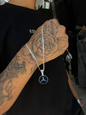DIJE MERCEDEZ AZUL PLATA 925 HOMBRE (4,84GR)