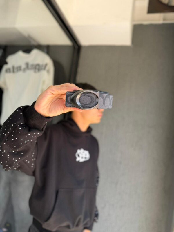 CINTURON C BLACK-GREY-CROMADO