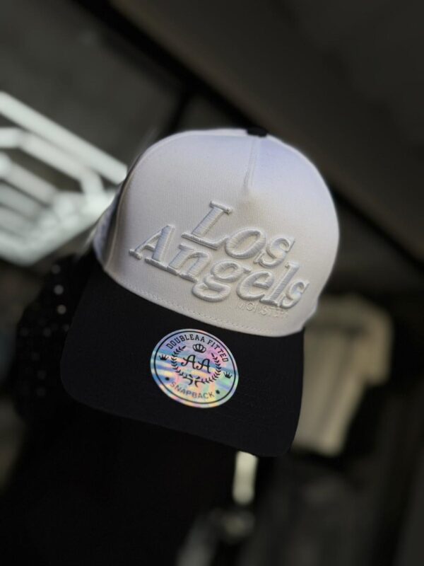 JOCKEY DOBLE AA CURVO LOS ANGELES MONSTERS WHITE-BLACK AJUSTABLE