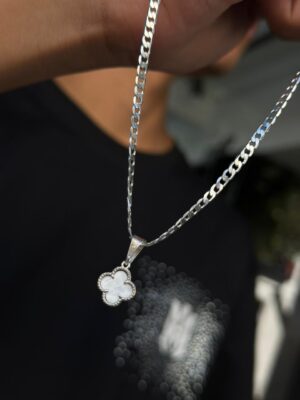 DIJE TREBOL BLANCO PLATA 925 UNISEX (0,66GR)
