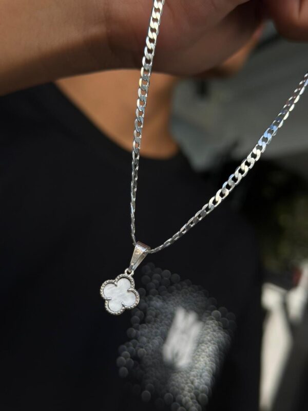DIJE TREBOL BLANCO PLATA 925 UNISEX (0,66GR)