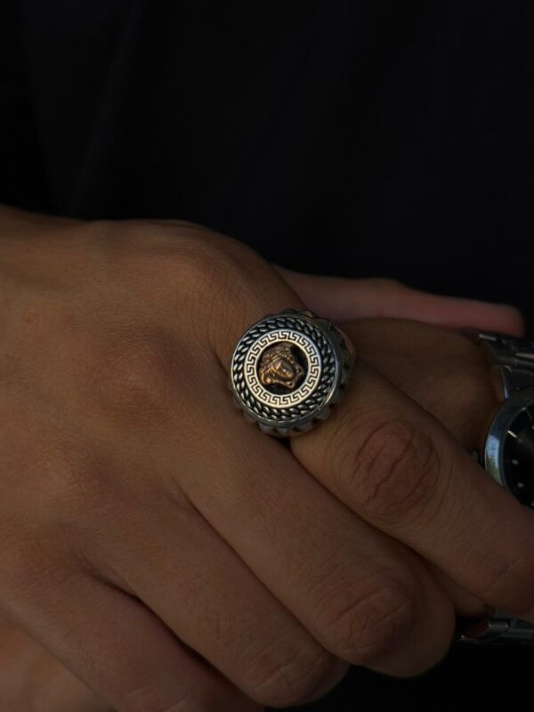 ANILLO VERSACE CON BORDE GRECA PLATA 925 (10.10GR) T/13