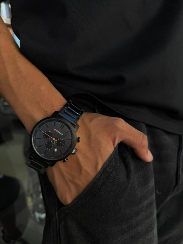 RELOJ CURREN DE CUARZO SENCILLO BLACK, MULTIFUNCIONAL, CON CORREA DE ACERO INOXIDABLE M8315