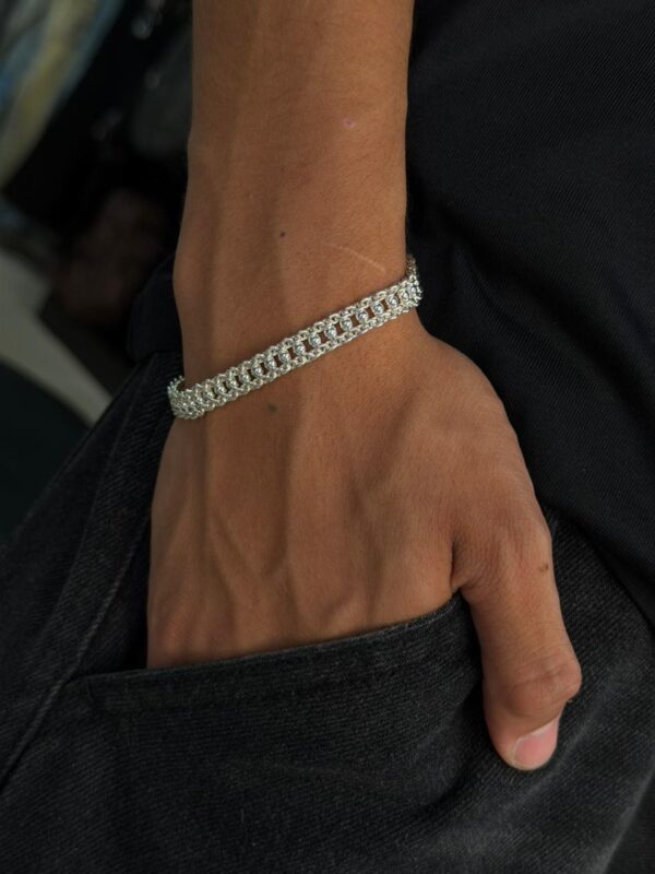 PULSERA TEJIDO CHINO BASICO PLATA 925 HOMBRE (16,18GR) 22CM
