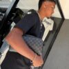 BOLSO DE MANO LV CUADRO GRIS-NEGRO 3273
