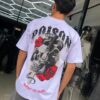 POLERA PINPOKE CALABERA POISON WHITE BRILLANTE OVERSIZE