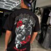 POLERA PINPOKE CALABERA POISON BLACK BRILLANTE OVERSIZE
