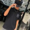 POLERA PALM ANGELS-HILOS BLACK OVERSIZE JH98001