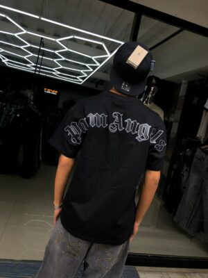POLERA PALM ANGELS-HILOS BLACK OVERSIZE JH98001