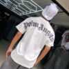POLERA PALM ANGELS-HILOS WHITE-BLACK OVERSIZE JH98002