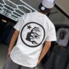 POLERA HELLSTAR WHITE-BLACK BRILLANTE OVERSIZE JH98002