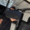 BOLSO DE MANO LV RELIEVE CUADRO NEGRO PEQUEÑO