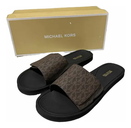 SANDALIA MICHAEL KORS PVC UPPER EVA RUBBER SOLE PARA DAMA COFFE