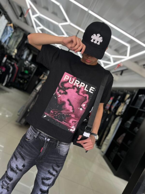 POLERA P0006-1 PURPLE NEGRA BOXI FIT