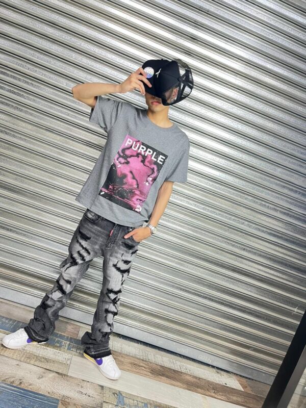 POLERA P0006-3 PURPLE GRIS BOXI FIT