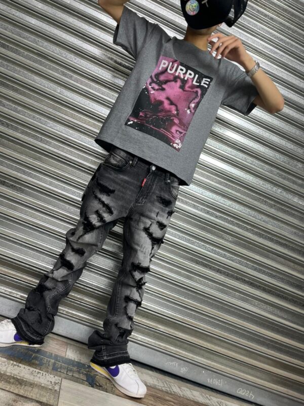 POLERA P0006-3 PURPLE GRIS BOXI FIT