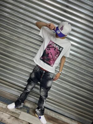 POLERA P0006-2 PURPLE BLANCA BOXI FIT