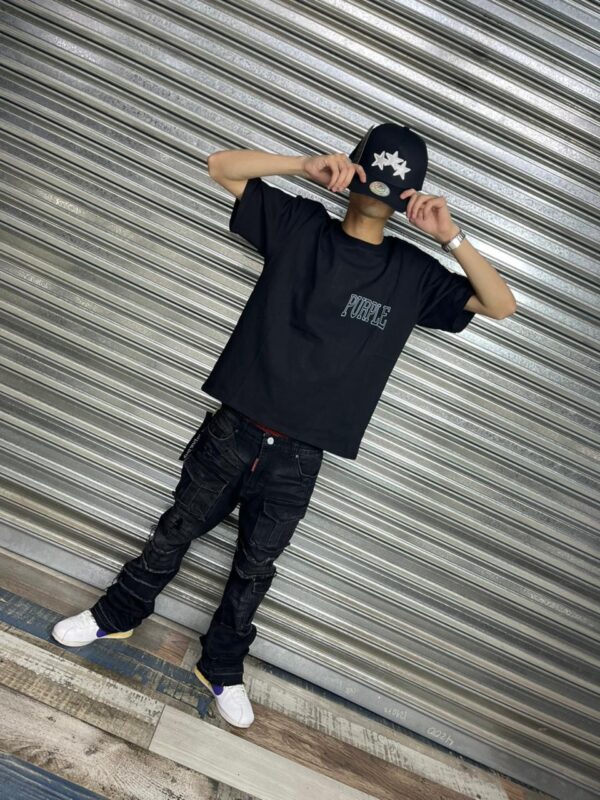 POLERA P0005-1 NEGRO PURPLE BOXI FIT