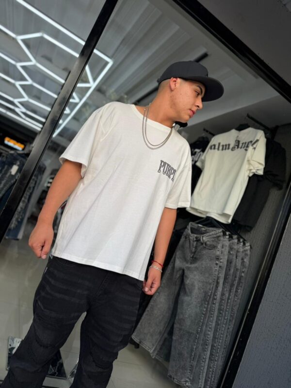 POLERA P0005-2 BLANCA PURPLE BOXI FIT