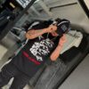 POLERA HELLSTAR BLACK-RED-WHITE OVERSIZE