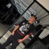 POLERA HELLSTAR BLACK-RED-WHITE OVERSIZE