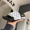 SANDALIA LV WHITE CUADROS BLACK