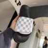SANDALIA LV WHITE CUADROS BLACK