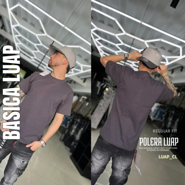 POLERA BASICA LUAP GREY REGULAR FIT