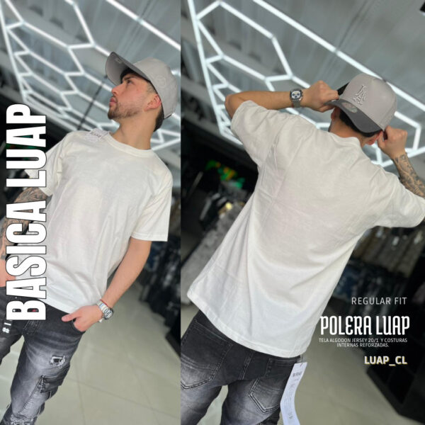 POLERA BASICA LUAP WHITE REGLAR FIT