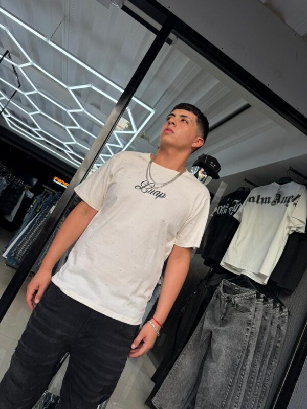 POLERA LUAP BRILLO BEIGE REGULAR FIT