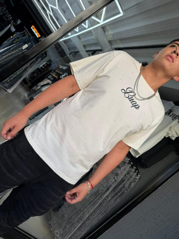 POLERA LUAP BRILLO BEIGE REGULAR FIT