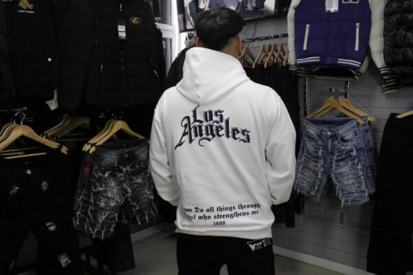 POLERON BLANCO LOS ANGELES LUAP OVERSIZE