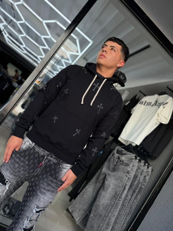POLERON LUAP CRUZ BLACK REGULAR FIT