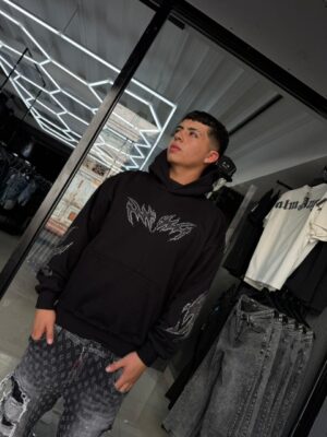 POLERON SEJO BOOM BRILLO BLACK OVERSIZE