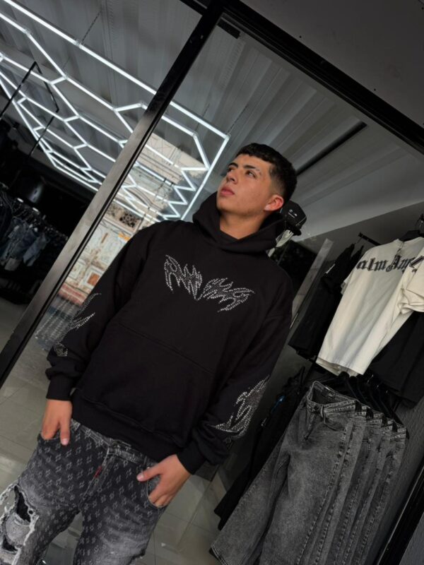 POLERON SEJO BOOM BRILLO BLACK OVERSIZE