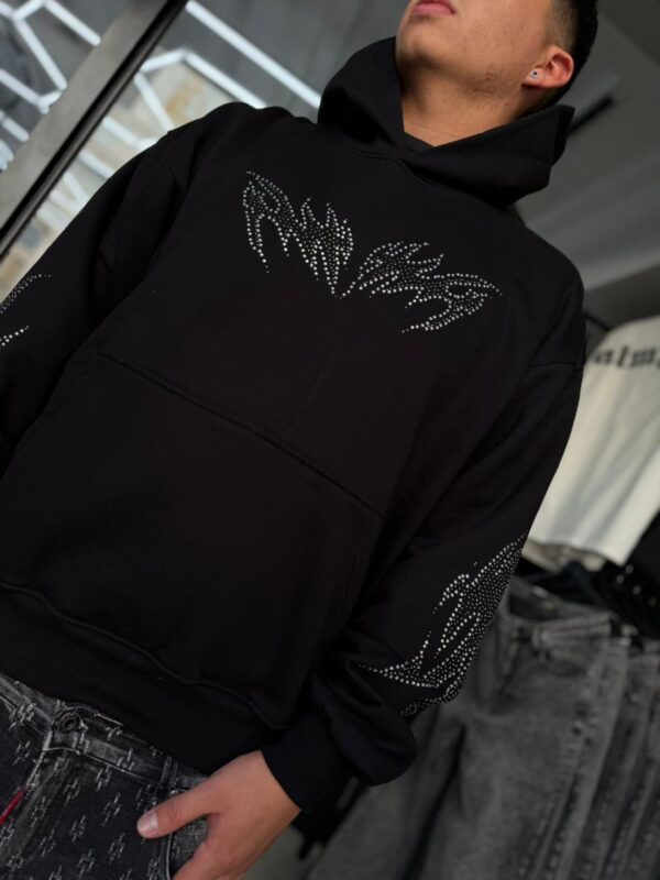 POLERON SEJO BOOM BRILLO BLACK OVERSIZE