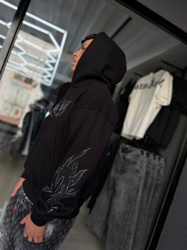 POLERON SEJO BOOM BRILLO BLACK OVERSIZE